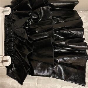 Girls Black Layered Mini Skirt